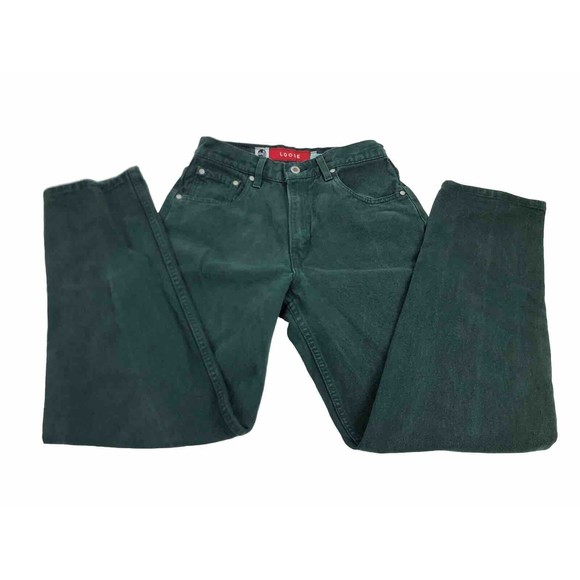 SilverTab Loose Fit Green Mom Jeans Juniors 9 100% Cotton USA Made (28x30) - Picture 1 of 10